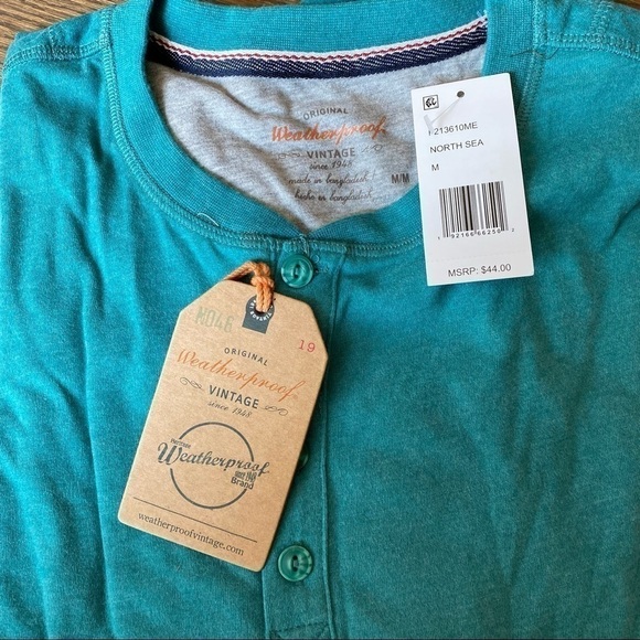 NWT Weatherproof North Sea button up Henley size medium - Picture 2 of 8